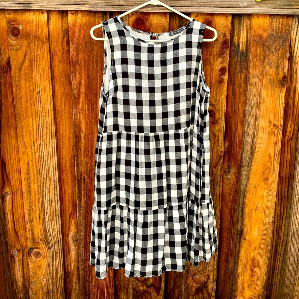 Black and white gingham mini dress - NWOT never worn